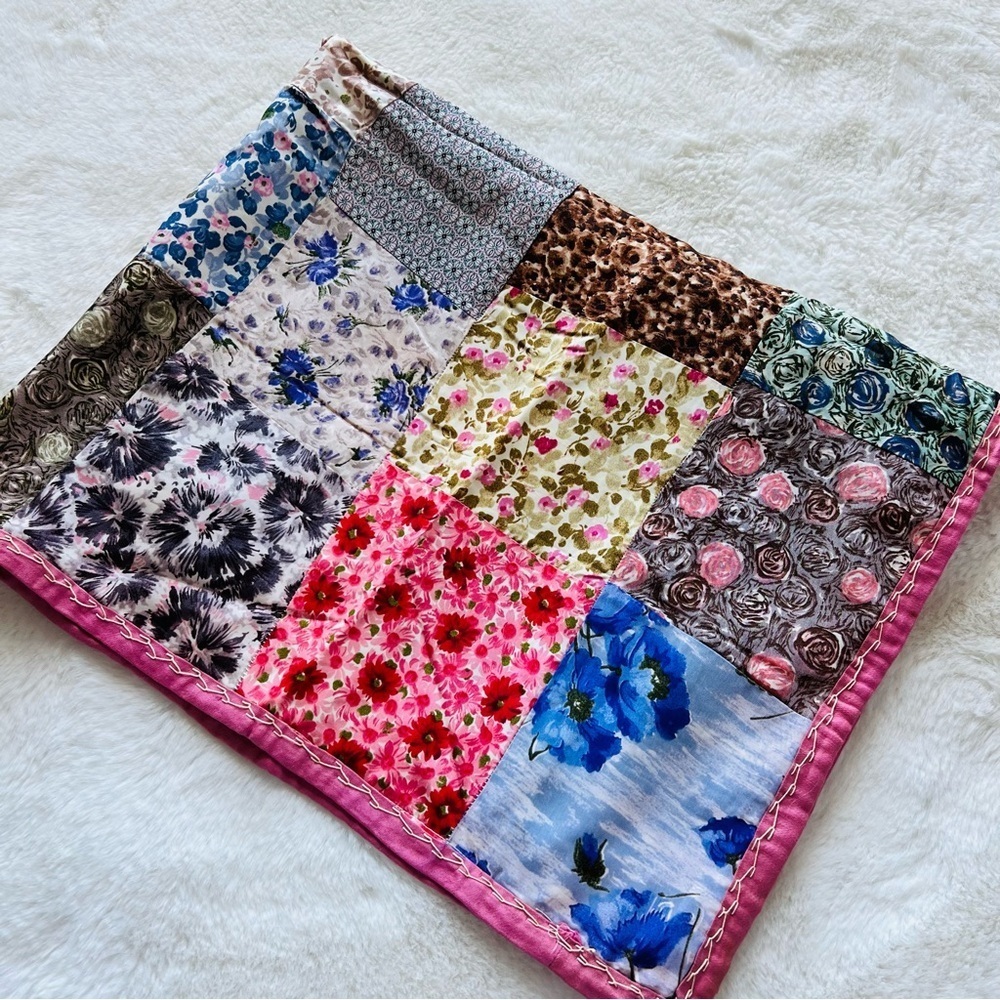 30”x40” Vintage Silk Quilt.
Picnic Quilt.